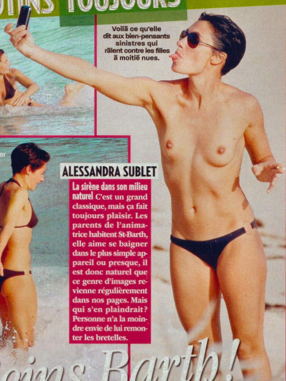 Images Alessandra Sublet Nue Dans Plage Topless Sein En Bikini JambeSexiezPix Web Porn